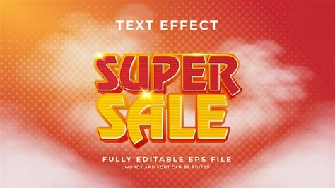 Style D Effet De Texte Super Vente Vecteur Premium