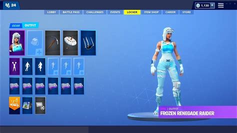 New Frozen Renegade Raider Showcase With All Leaked Fortnite Dances Youtube