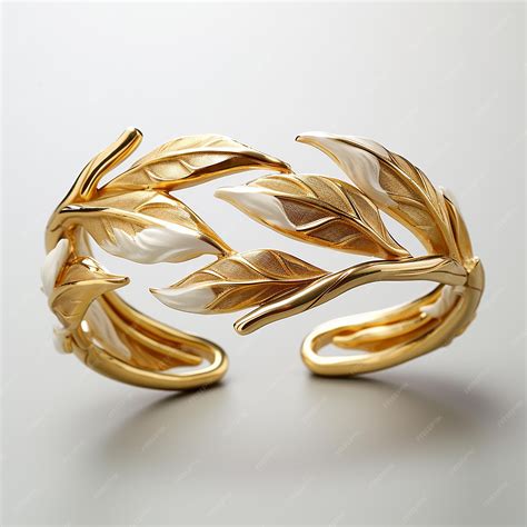 Premium Photo | Golden Laurel Leaf Elegance