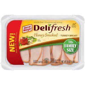 Oscar Mayer Lunch Meat Cold Cuts Deli Fresh Honey Smoked Turkey Breast