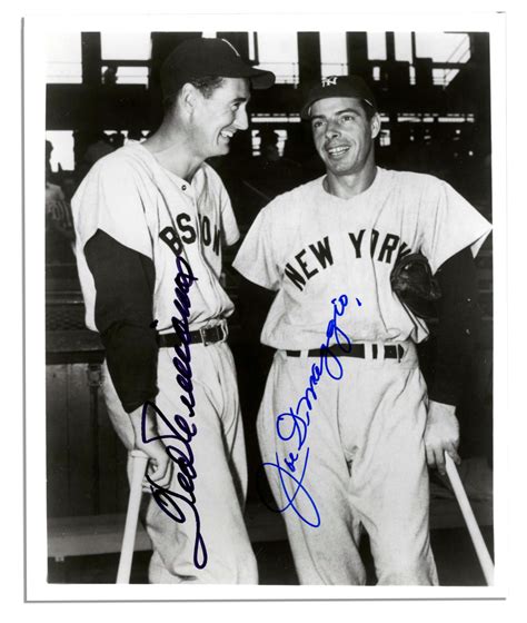 Lot Detail Joe Dimaggio And Ted Williams X Signed Photo