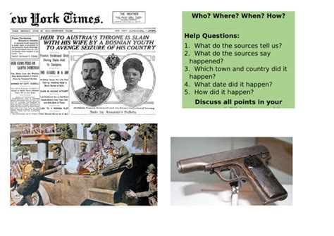 Assassination Of Archduke Franz Ferdinand Ks3 Key Stage 3 Teaching Resources