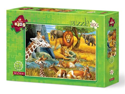 Puzzle Pièces XXL Animaux de la Savanne Art Puzzle 5676 200 pièces