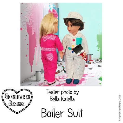 Genniewren Designs Boiler Suit Doll Clothes Pattern 18 Inch American Girl Dolls