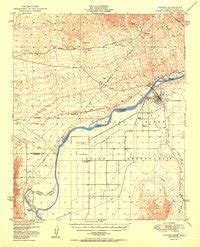 Map of Parker, AZ in 1950 | Pastmaps