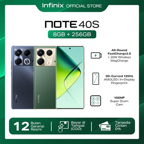 Jual Infinix Note 40S 8 256GB Up To 16GB Extended RAM Helio G99 6