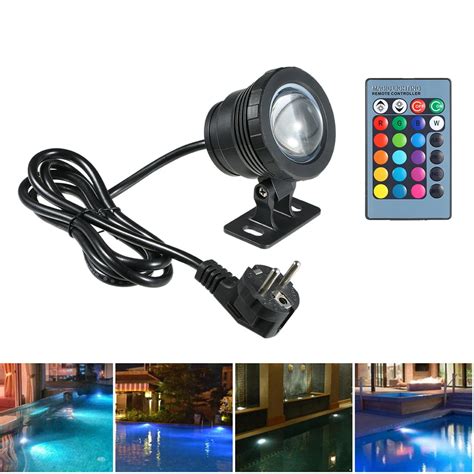 Luz Led Subacu Tica Rgb De W Impermeable Ip Fuente Piscina