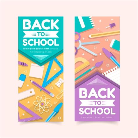 Free Vector Back To School Vertical Banners