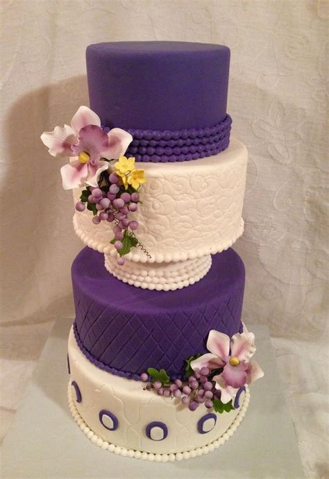 Orchid Wedding Cake Decorated Cake By Maggie Rosario Cakesdecor