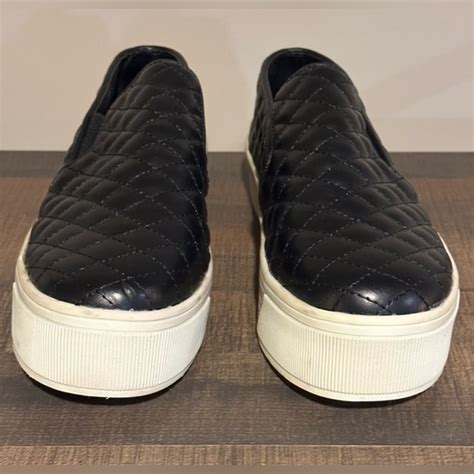 Candie S Shoes New Candies Black Quilted Leather Slip On Platform Sneakers 85 Poshmark