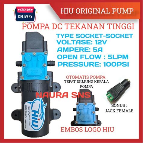 Pompa Air Dc Hiu V Psi Lpm Original Dinamo Pompa Dc V Hiu