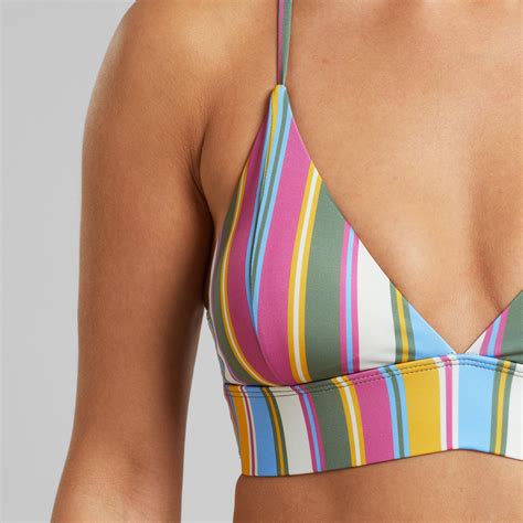 Dedicated Bikini Top Alva Club Stripe Multi Color