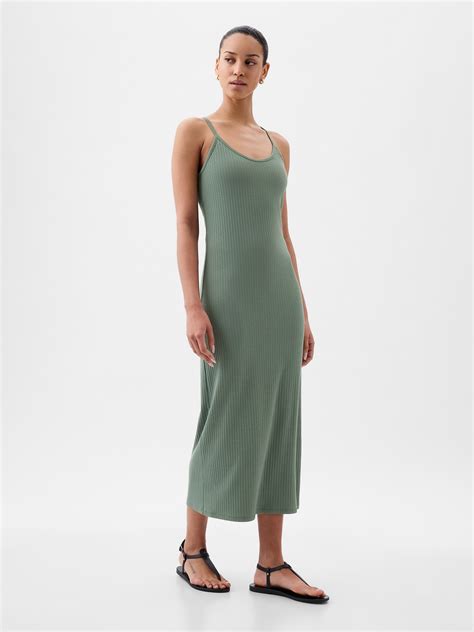 Modern Rib Midi Tank Dress Gap