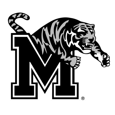 Memphis Tigers Logo Black and White – Brands Logos