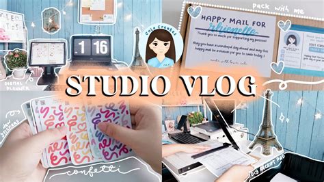 🌻 Studio Vlog 10 Diy Receipt Pads Making Stickers Giveaway Prize