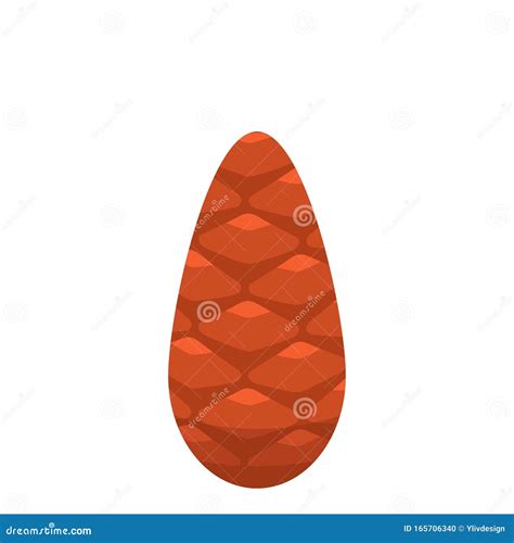 Pine Cone Icon Isometric Style Stock Vector Illustration Of