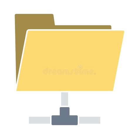 Shared Folder Icon Vector Stock Vector Illustration Of Document