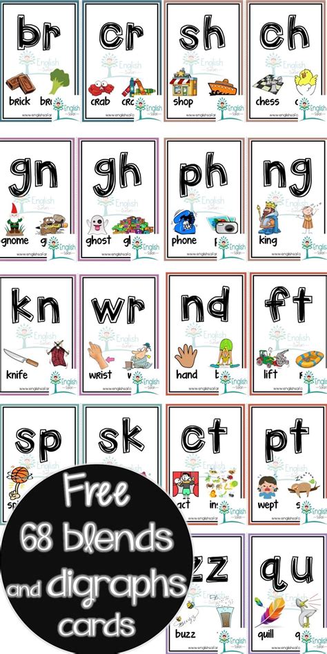 Free Printable Blends And Digraphs