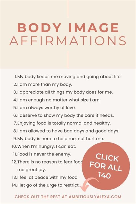 140 Affirmations For Body Image To Achieve Acceptance Ambitiously Alexa