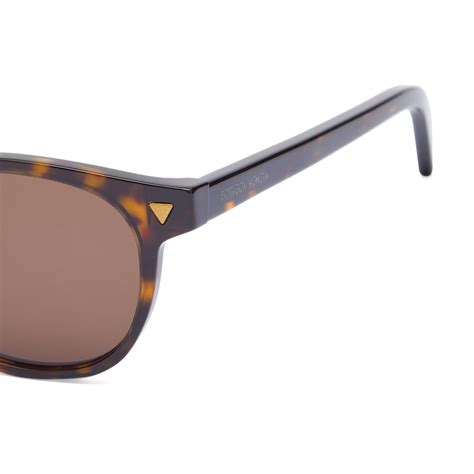 Bottega Veneta Soft Recycled Acetate Panthos Sunglasses Havana Brown