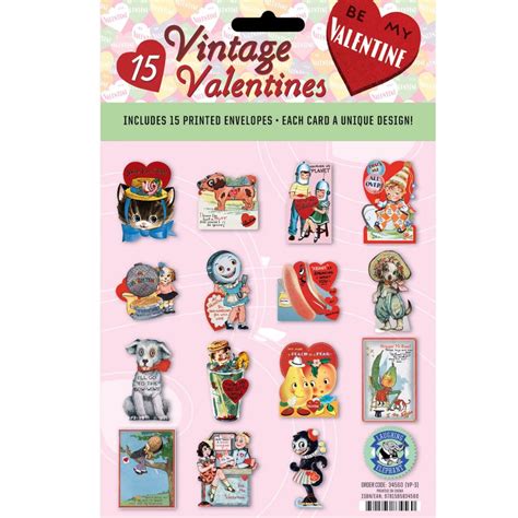 Vintage Valentines Cards - Be My Valentine! pack of 15 - RetroFestive.ca