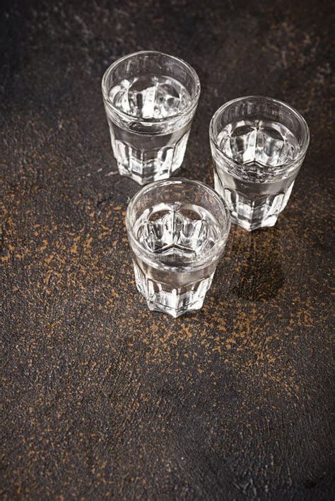 Glasses of Russian Drink Vodka Stock Photo - Image of glass, alcohol ...