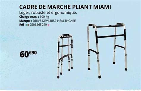 Promo Cadre De Marche Pliant Miami Drive Devilbiss Healthcare Chez