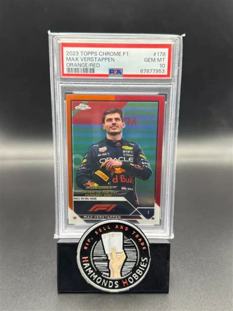 TOPPS CHROME F1 2023 178 Max Verstappen Orange Rouge Sp PSA 10 EUR 47