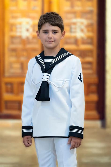 Traje de comunión 2025 niño marinero ESLORA basico blanco