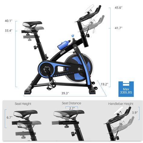 Indoor Exercise Bike Cycling Bike Home Gym Cardio Training Workout Blue ...