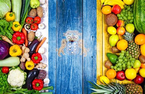 Fresh Fruits And Vegetables From Canary Islands Stock Image Image Of