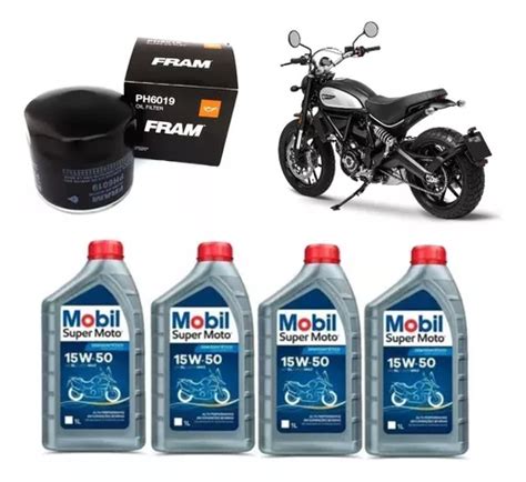 Mobil 15w50 Kit Troca Óleo Ducati Scrambler 800 Ph6019 Bxx