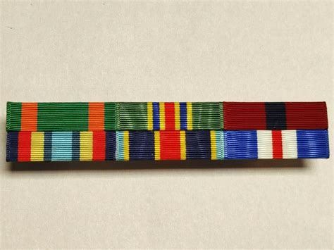 Usmc Overseas Service Security Guard Ribbon Rack Six Ribbons Thin