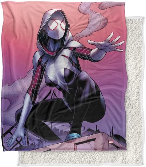 Spider Man Blanket 50x60 Spider Gwen Rooftop India Ubuy