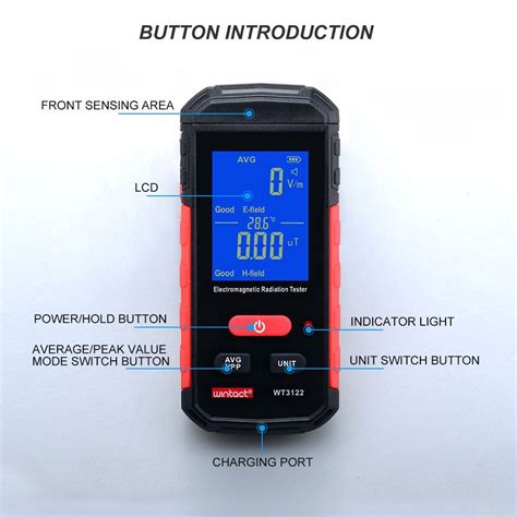 Wintact Wt Digital Electromagnetic Radiation Detector Tester Meter