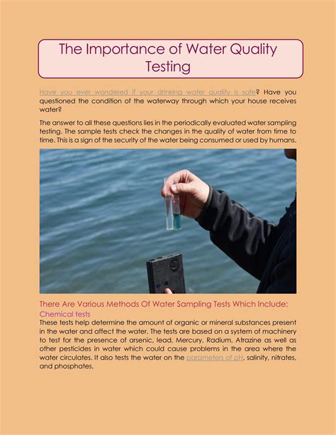 The Importance Of Water Quality Testing By Choice Water Solutions Issuu