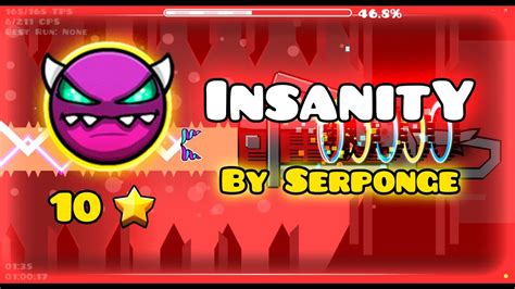 Insanity By Serponge Medium Demon Geometry Dash Youtube