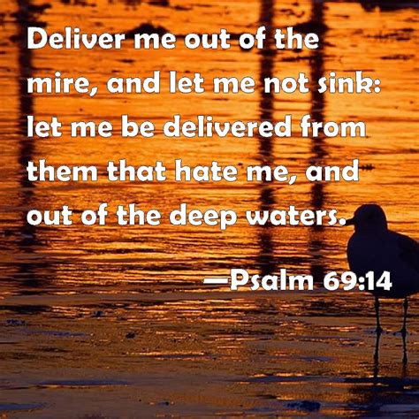 Psalm Deliver Me Out Of The Mire And Let Me Not Sink Let Me Be