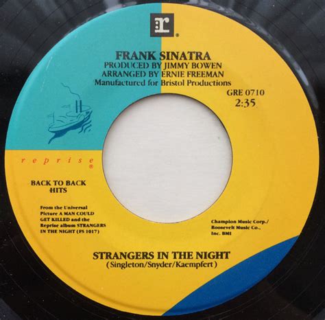 Frank Sinatra Strangers In The Night Vinyl Discogs