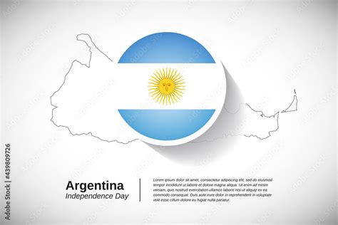 Independence day of Argentina. Creative country flag of Argentina with ...