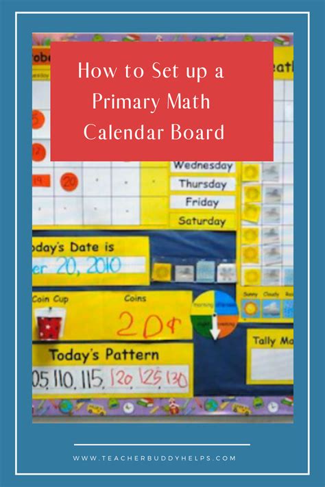 Set Up Your Primary Math Calendar Board Math Calendar Board