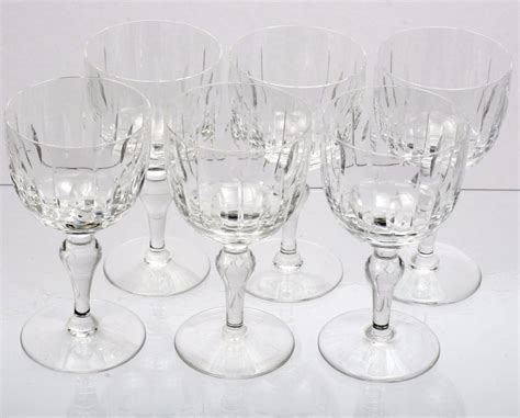 Stuart Crystal Port Wine Glasses Hampshire Cut Glass Set Of 6 English Vintage 1820727945