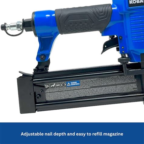 Kobalt Nailer 2 In 18 Gauge Pneumatic Straight Brad Nailer Kbat161001