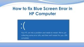 PPT How To Fix Blue Screen Error In Acer Laptop PowerPoint