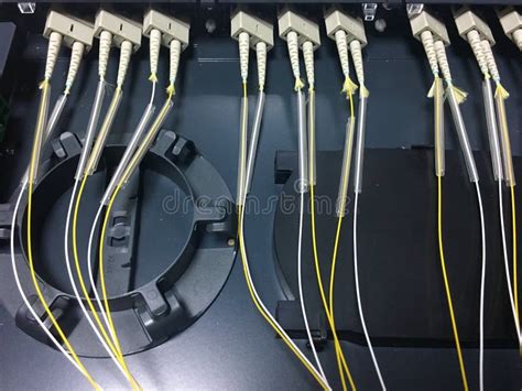 Fiber Optic Patch Panel Installation Stock Photo - Image of datacenter ...