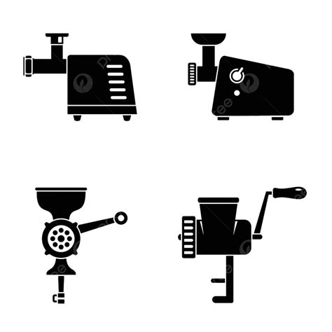 Meat Grinder Clipart Vector Meat Grinder Machine Icon Set Simple