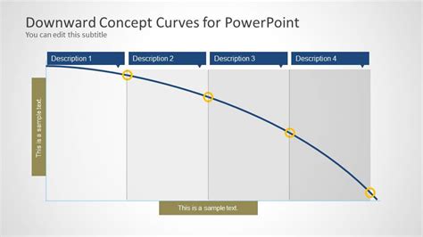 Downward Curves For Powerpoint Slidemodel