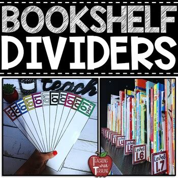 Classroom Library Shelf Dividers Bookshelf Markers Editable Tpt