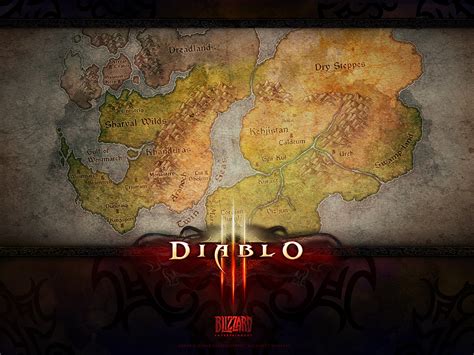 《暗黑3》壁纸：世界地图暗黑破坏神3diablo3台服中文版d3技能符文官网合作单机游戏新浪游戏新浪网