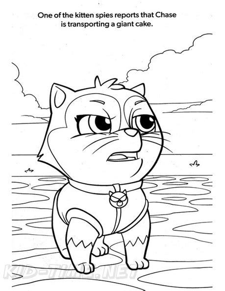 Humdinger And Catastrophe Kittens Paw Patrol Coloring Book Page